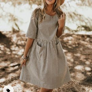New Roolee Striped Dress XS
